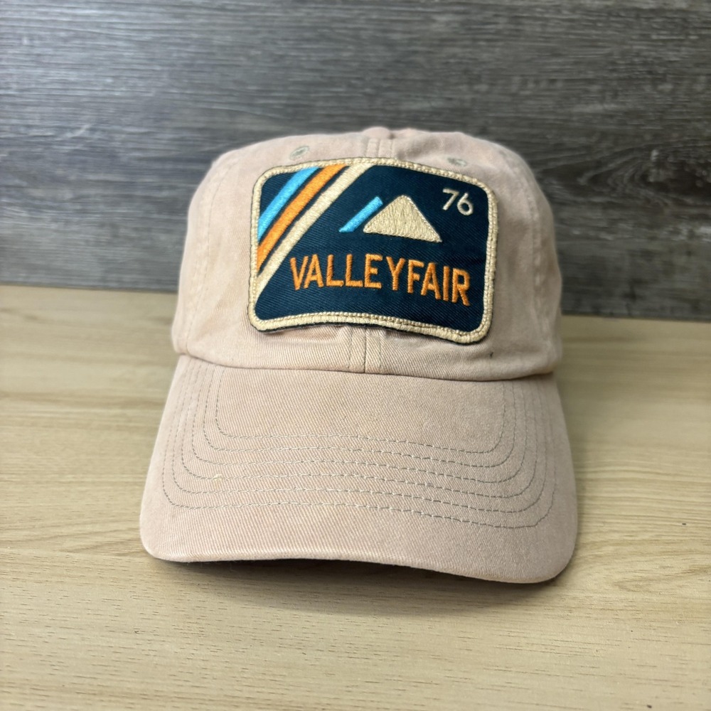 Valleyfair Hat Cap Strap Back Light Pink Patch Dad Hat Mens 76 Amusement Park